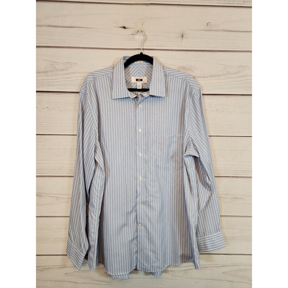 Joseph Abboud Mens Multicolor Stripe Long Sleeve Button Down Shirt Size 17 NWT